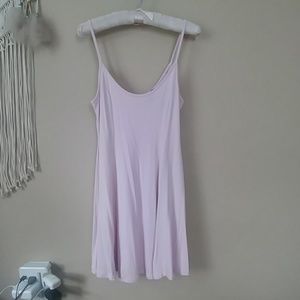 Ballerina pink seamed skater dress